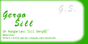gergo sill business card